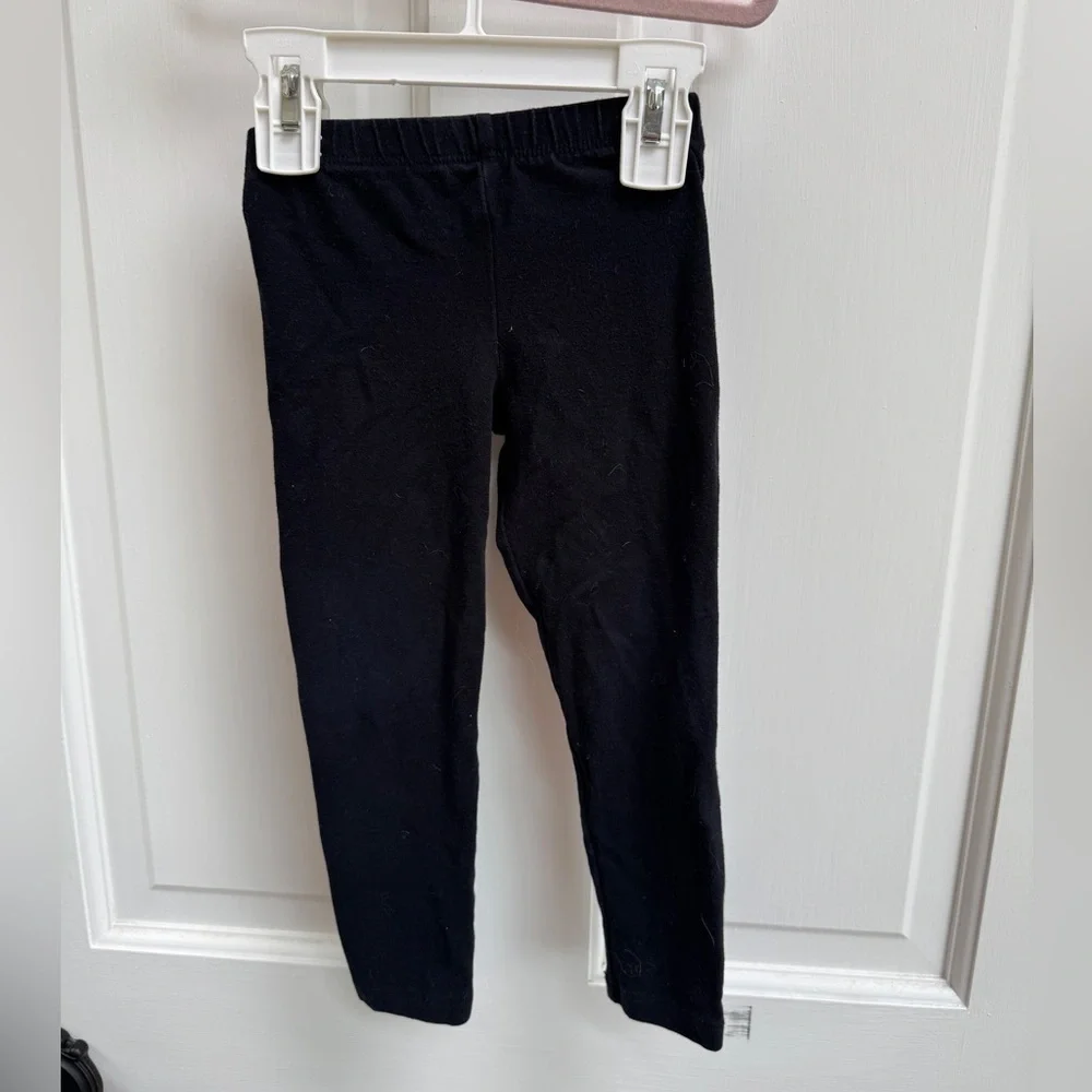 The Children's Place 3T Girls Black Leggings Pants Sleek Stretchy Fit